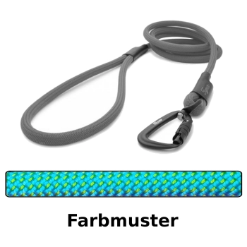 klassische Hundeleine TWIST - M - 175cm - türkis